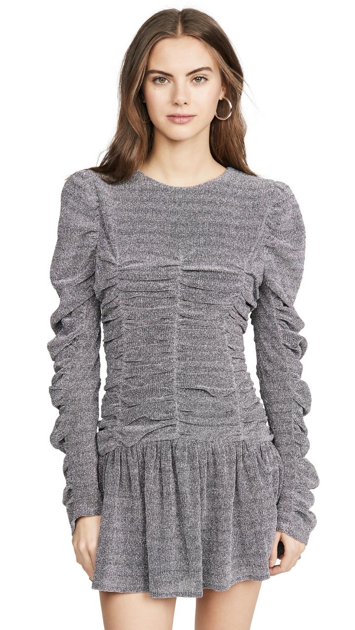Endless Rose Metallic Ruched Dress