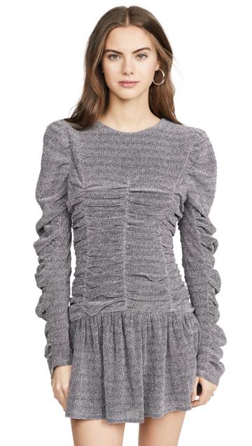 Endless Rose Metallic Ruched Dress