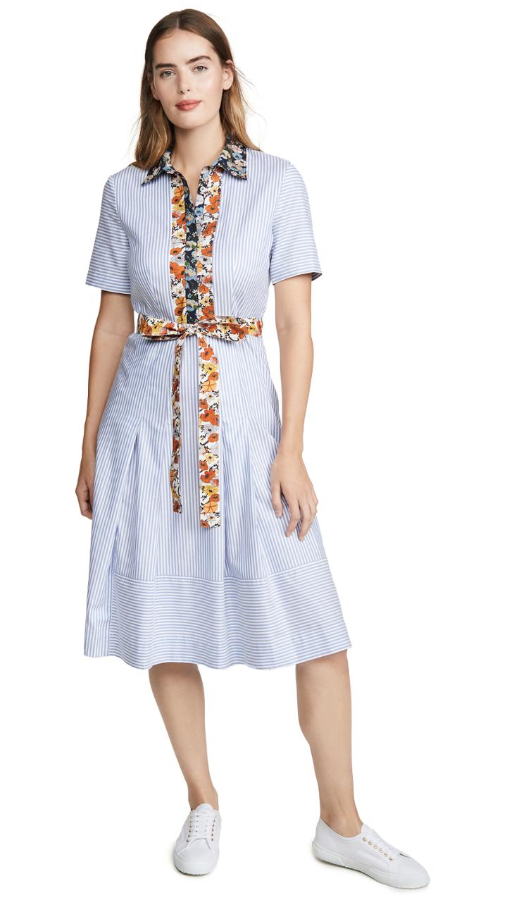 Tory Burch Cotton Patchwork Shirtdress