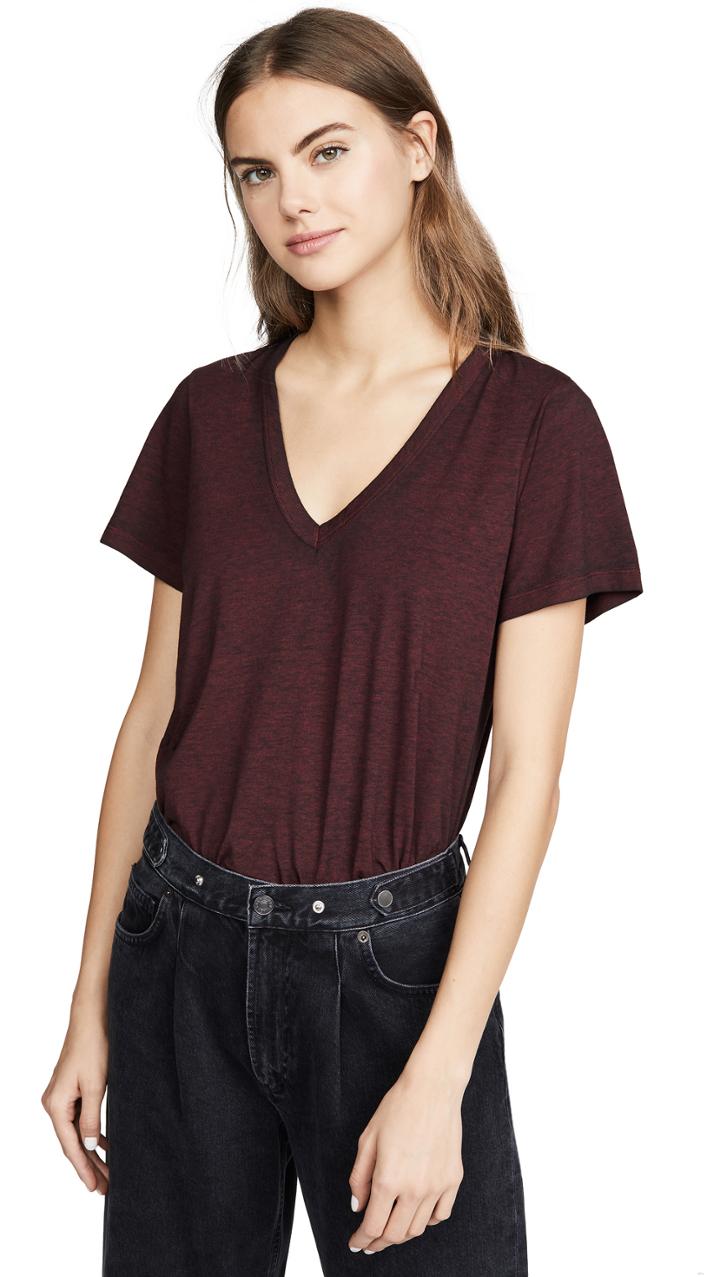 Veronica Beard Jean Casey V Neck Tee