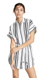 Plush Striped Linen Beach Dress