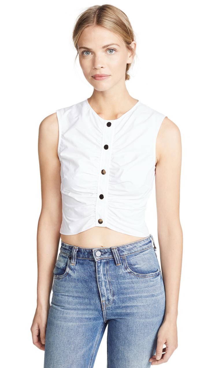 Derek Lam 10 Crosby Ruched Crop Top