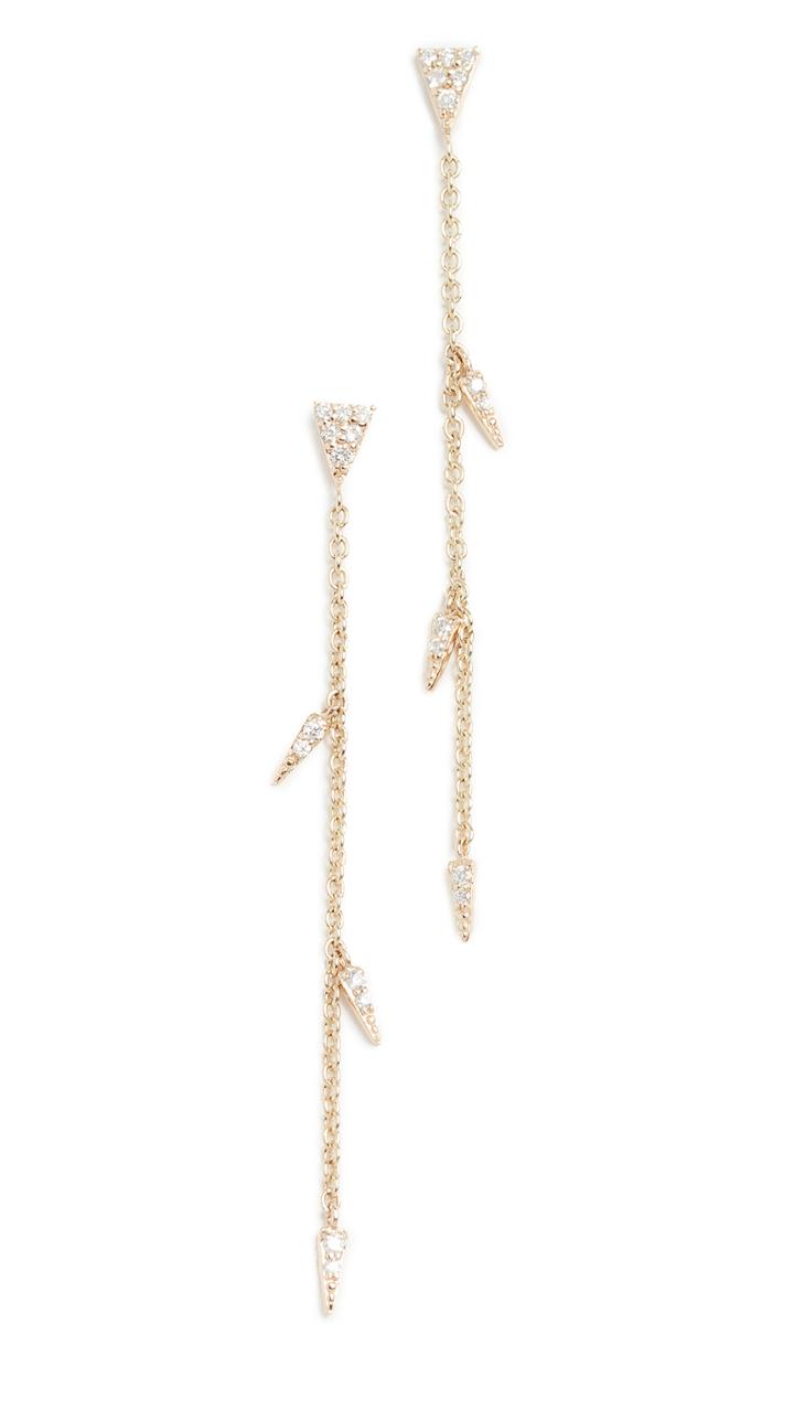 Sydney Evan Medium Fringe Drop Earrings