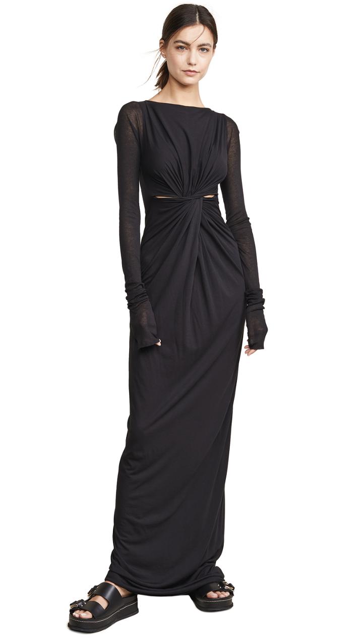 Rick Owens Lilies Gathered Front Dress
