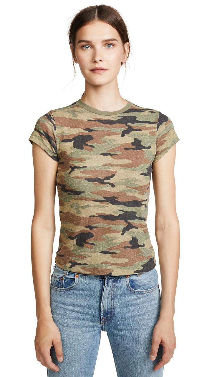 Re Done Camo Slim Tee