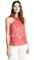 Yigal Azrouel Two Tone Origami Pleat Top
