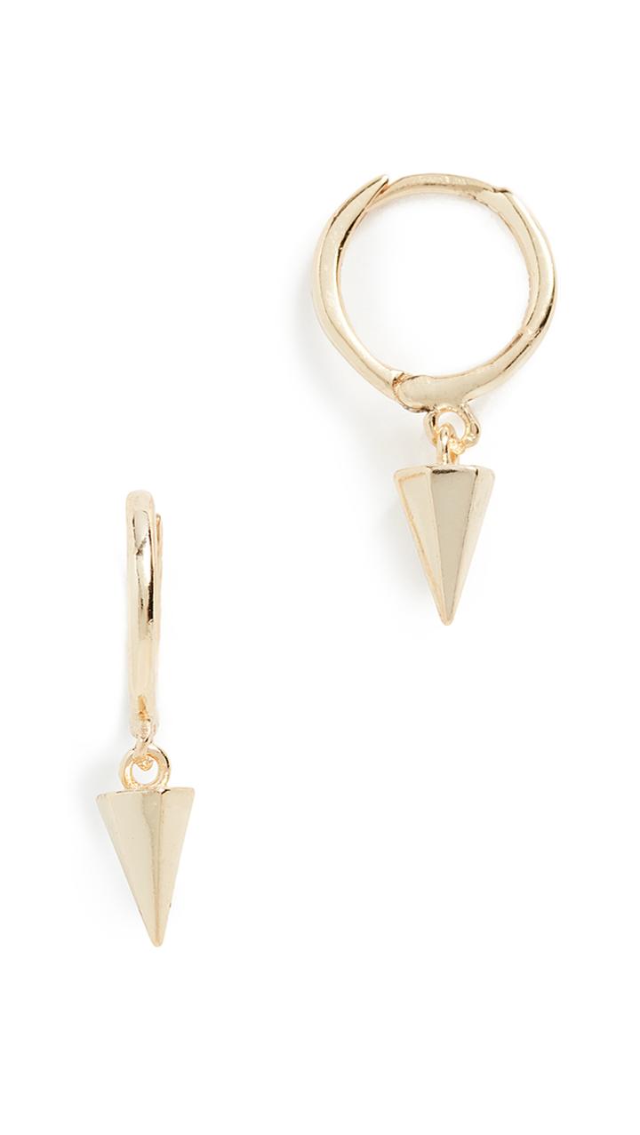 Shashi Spike Drop Huggie Earrings