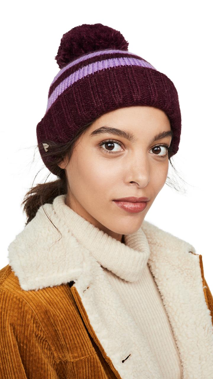 Kate Spade New York Heritage Stripe Beanie Hat