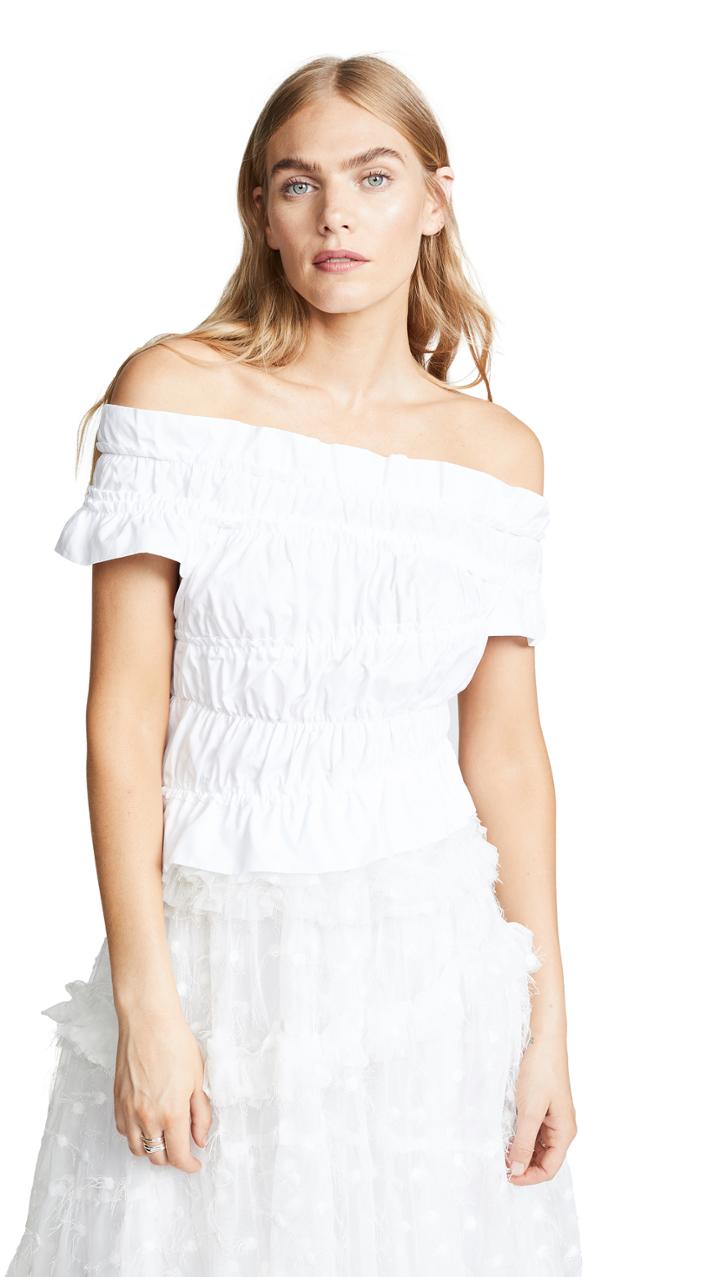 Jourden Poplin Gathered Blouse