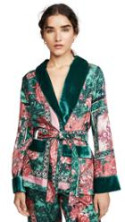 F R S For Restless Sleepers Short Robe With Velvet Trim