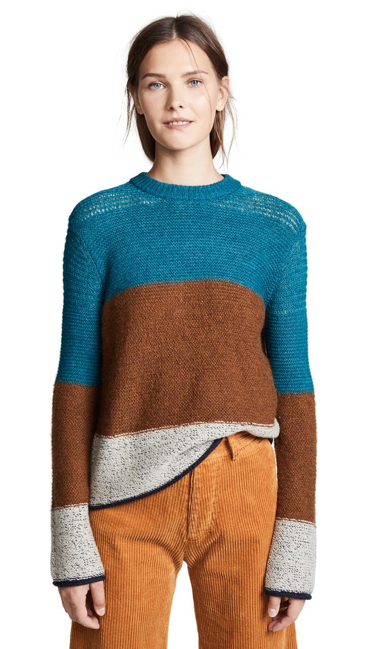 See By Chloe Block Stripe Sweater