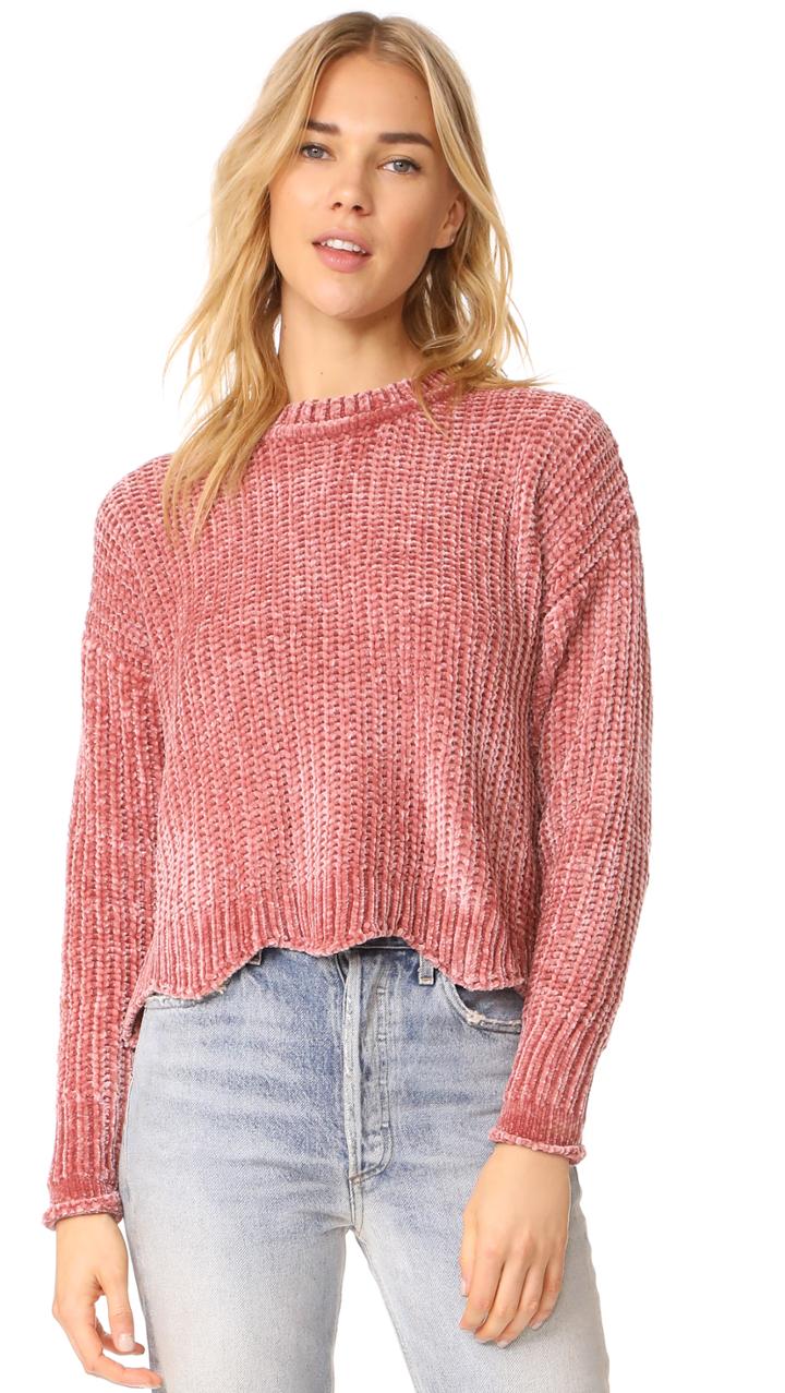 English Factory Scallop Hem Knit Sweater
