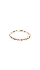 Ef Collection 14k Gold Rainbow Eternity Band