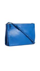 What Goes Around Comes Around Celine Blue Leather Trio Small Crossbody Bag