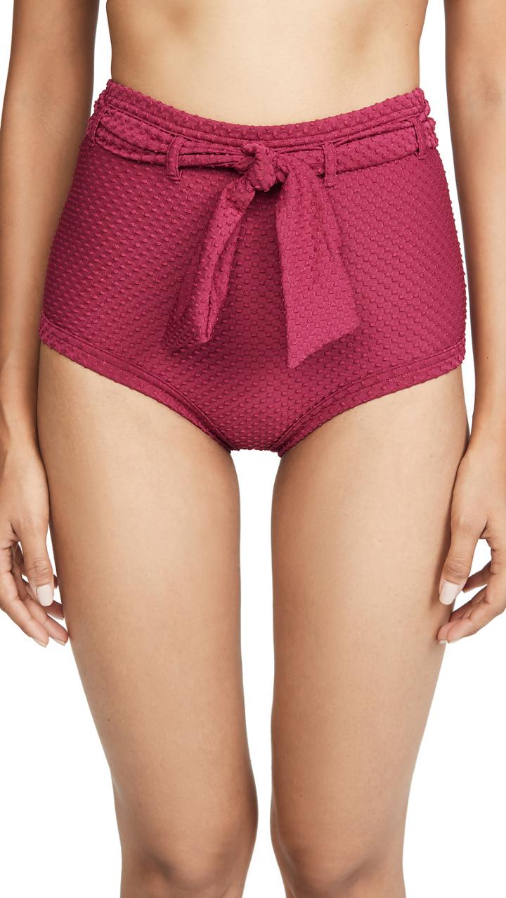 Peony Swimwear Sangria High Bikini Bottom