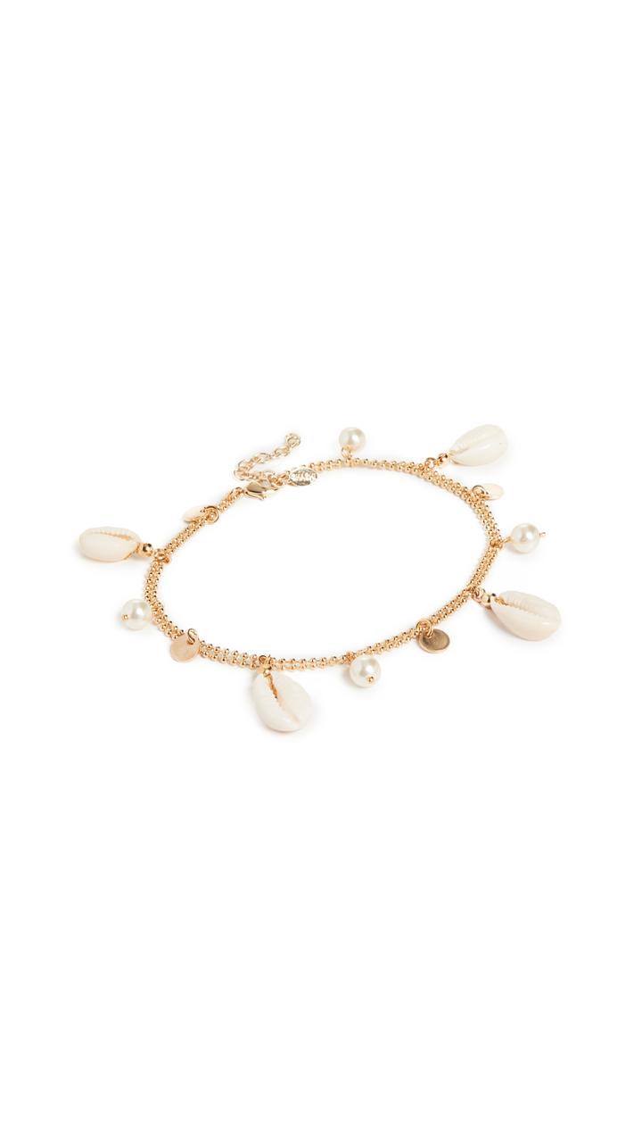 Shashi Pearl And Shell Anklet