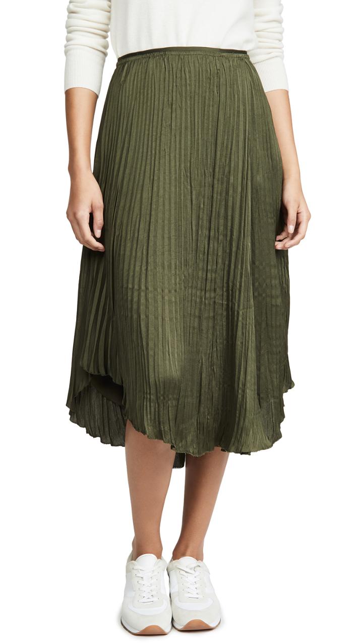 Vince Crushed Drape Skirt