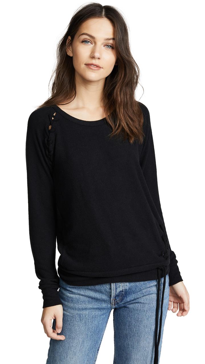 Chaser Lace Up Raglan Pullover
