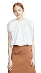 Pushbutton Shirring Vest