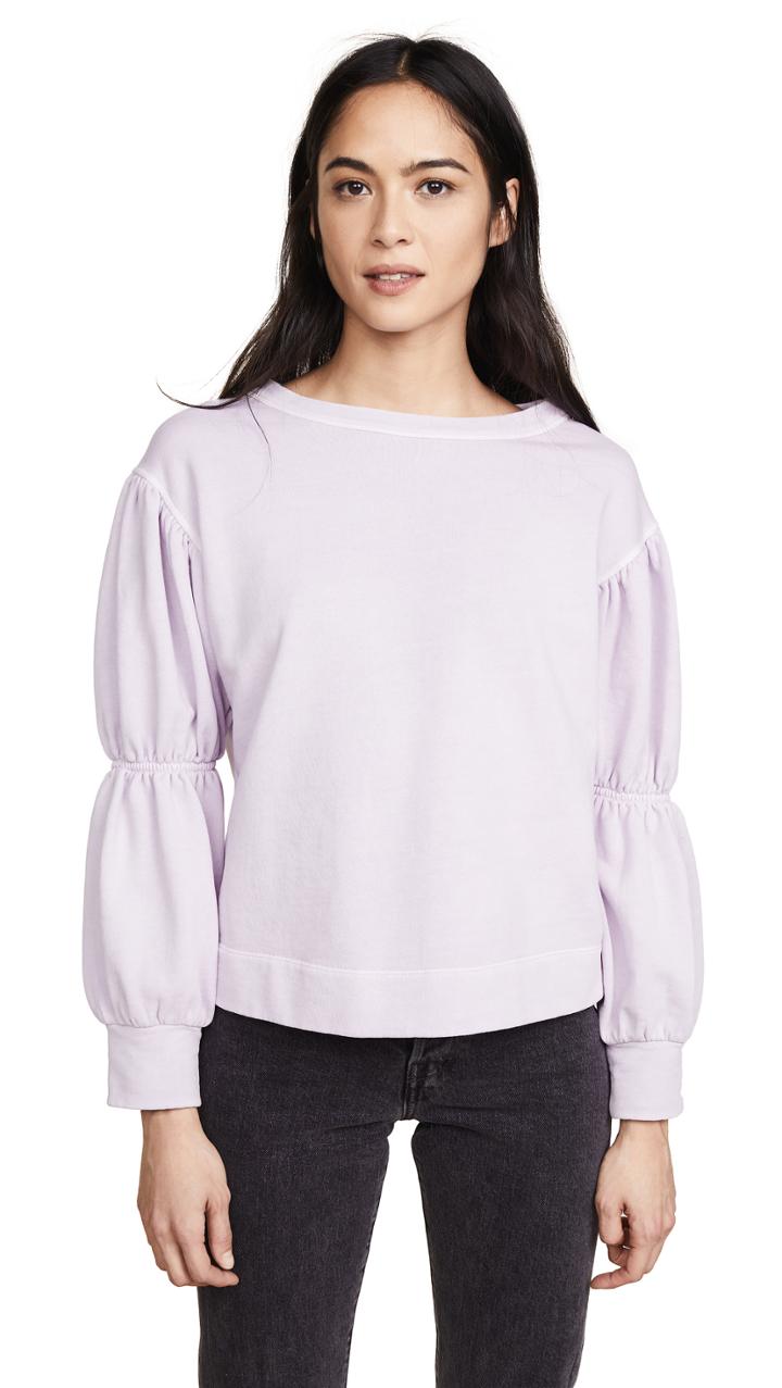 La Vie Rebecca Taylor Long Sleeve French Terry Pullover
