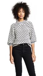 La Vie Rebecca Taylor Long Sleeve French Terry Pullover