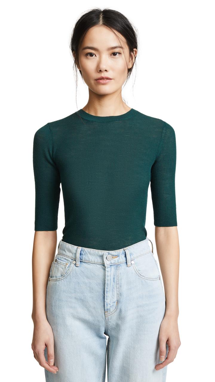 Vince Ribbed Sweater Tee