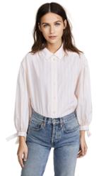 Frame Le Nouveau Straight Jeans With Raw Triangle Cutout