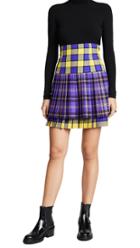 Versace Plaid Combo Miniskirt