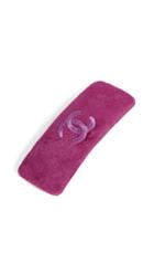 What Goes Around Comes Around Chanel Purple Velour Barrette