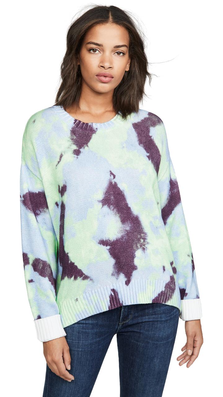 Tory Sport Cotton Tie Dye Sweater