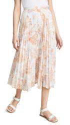 Vince Marine Garden Pleated Skirt