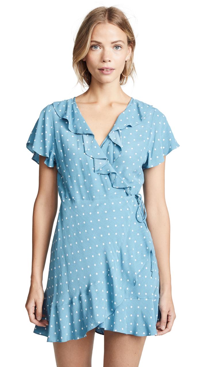 One By Auguste One By Polly Frill Neck Mini Dress