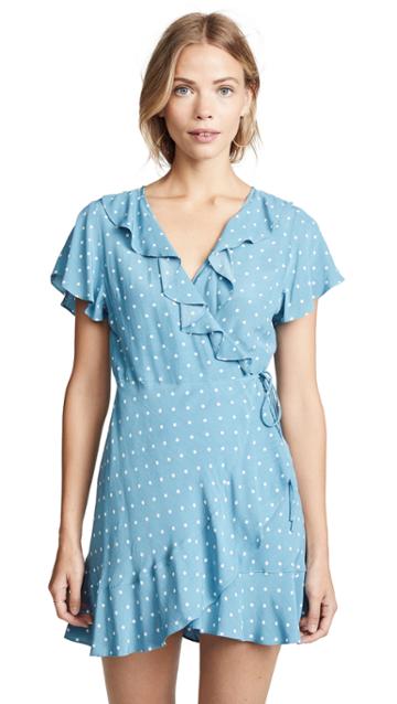 One By Auguste One By Polly Frill Neck Mini Dress