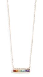 Jane Taylor 14k Channel Set Bar Necklace