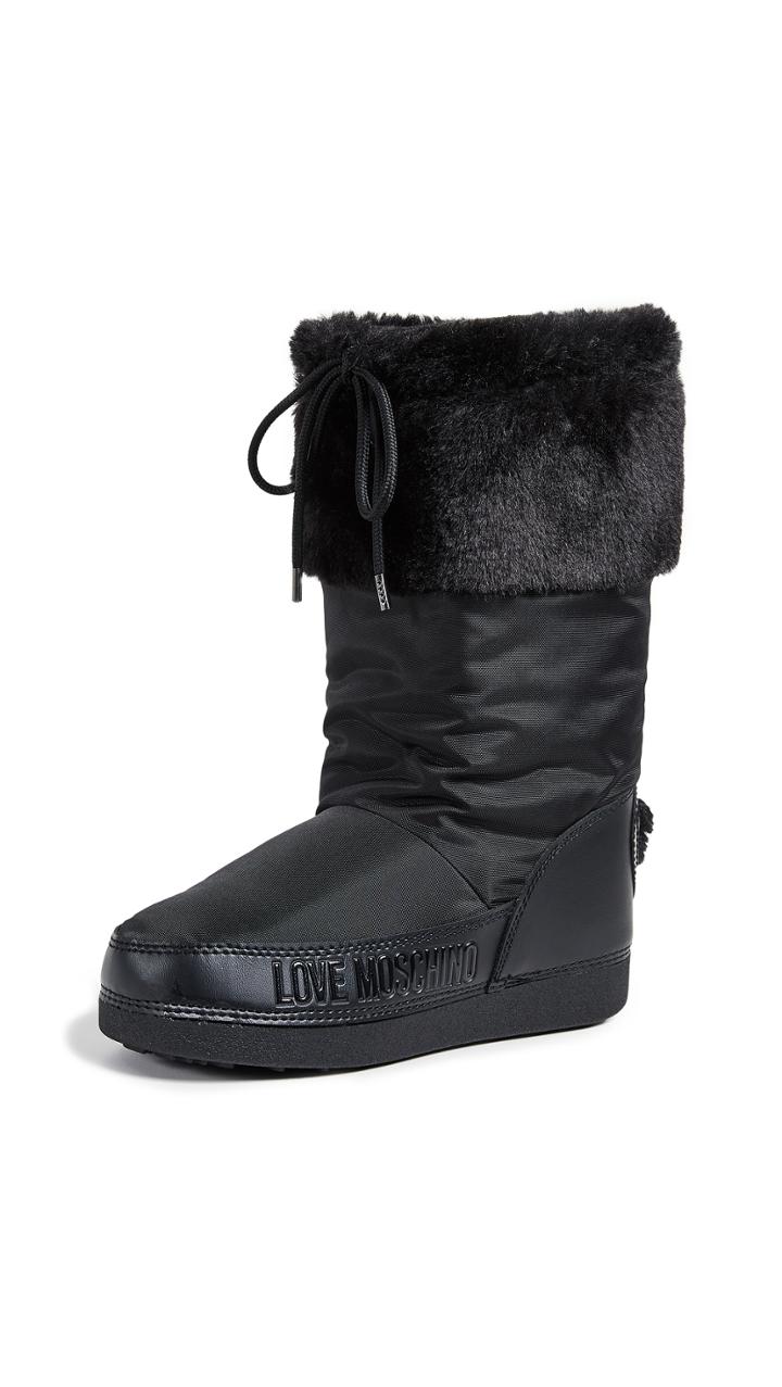 Moschino Love Moschino Snow Boots With Sequin Hearts