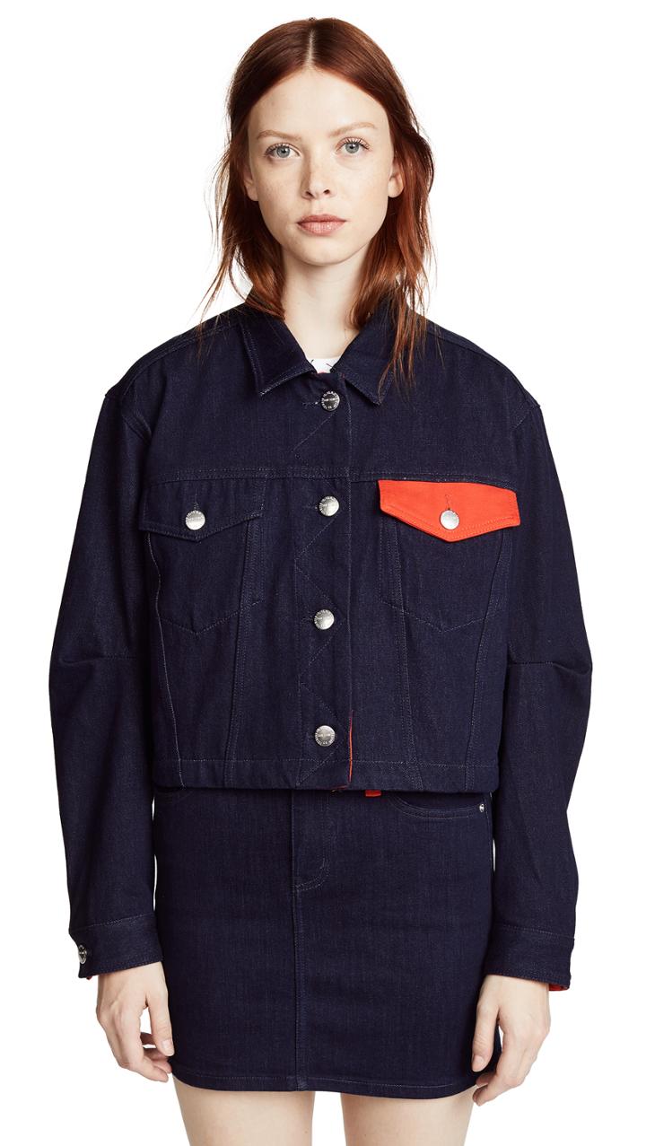 Current Elliott The Collin Cropped Denim Jacket