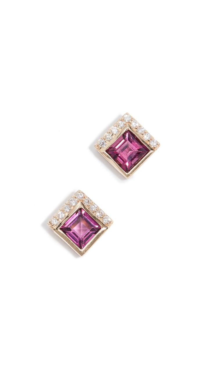 Jane Taylor 14k Square Stud Earrings
