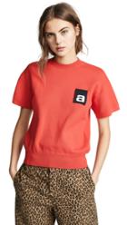 Alexander Wang Mesh Tee With Logo Flag