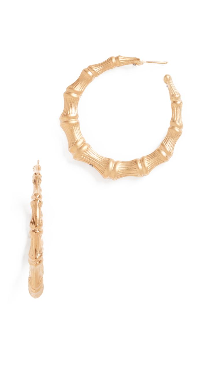 Gas Bijoux Creole Bamboo Earrings
