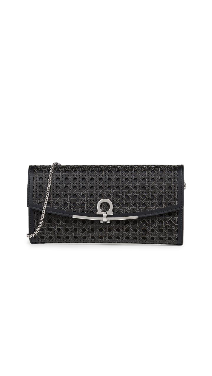 Salvatore Ferragamo Gancini Clip Las Cut Bag