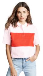 Tory Sport Cropped Collared T Shirt