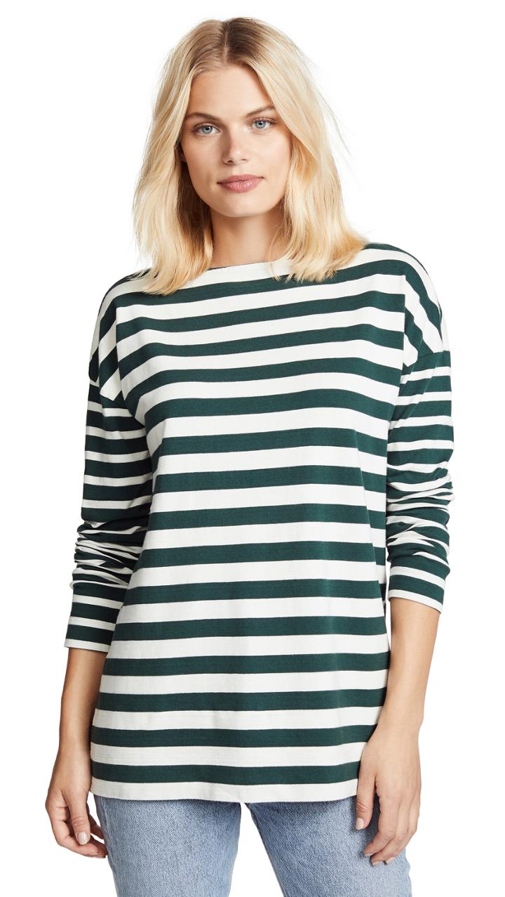 Joseph Boat Neck Long Sleeve Tee