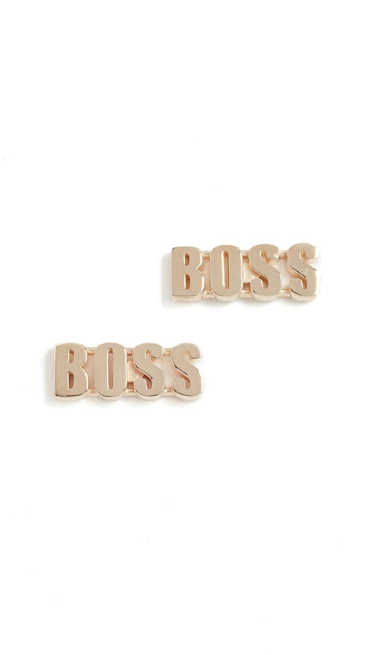 Established 14k Gold Boss Stud Earrings