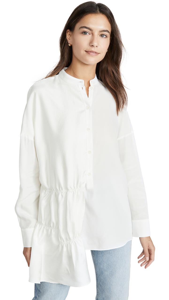 Tibi Shirred Panel Tunic