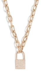 Zoe Chicco 14k Gold Small Padlock Necklace
