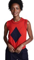 Pringle Of Scotland Heritage Intarsia Sleeveless Cashmere Sweater