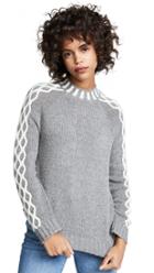 Endless Rose Contrast Cable Knit Sweater