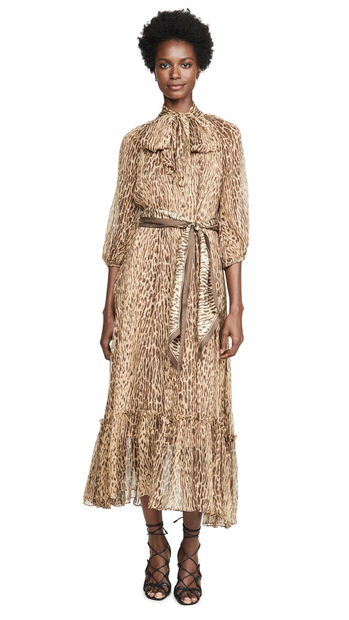 Zimmermann Espionage Neck Tie Dress