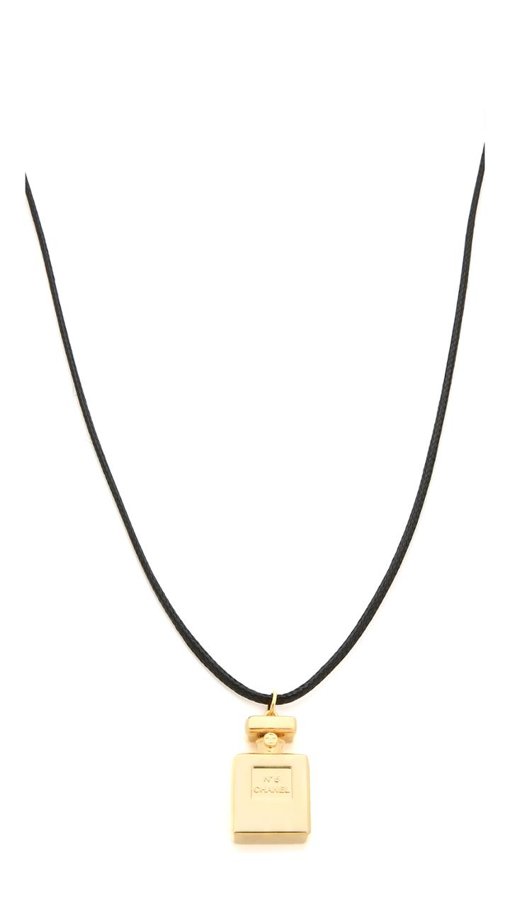 What Goes Around Comes Around Chanel No 5 Pendant Necklace Previously Owned 