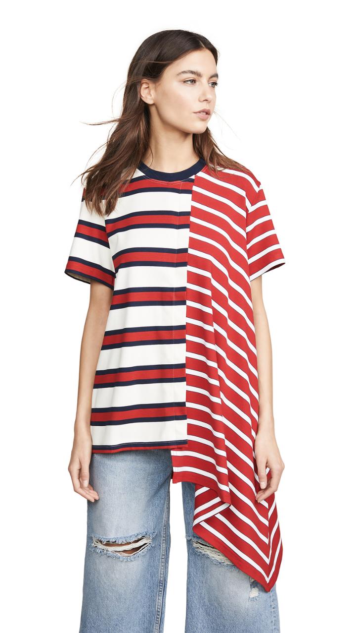 Monse Asymmetrical Rugby T Shirt
